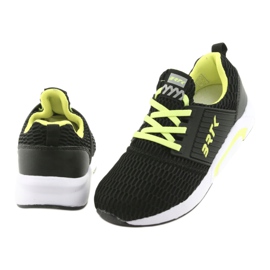 Bartek 58110 Chaussures de sport à enfiler noires jaune 4