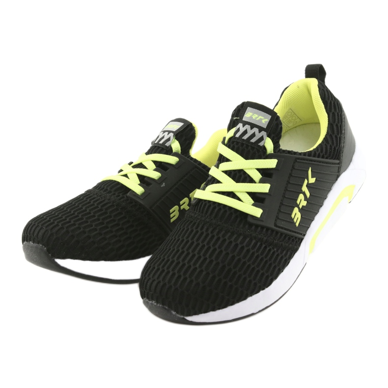 Bartek 58110 Chaussures de sport à enfiler noires jaune 3