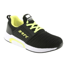 Bartek 58110 Chaussures de sport à enfiler noires jaune 1