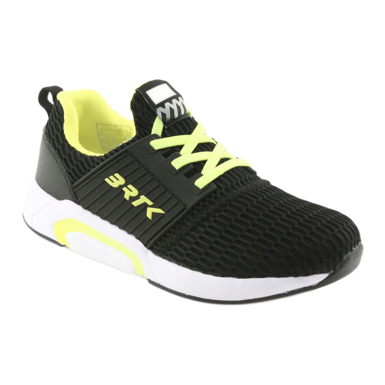 Bartek 58110 Chaussures de sport à enfiler noires jaune 1