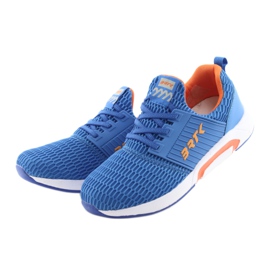 Bartek 55110 Chaussures de sport à enfiler bleues orange 3 Bartek 55110 Chaussures de sport à enfiler bleues orange 3