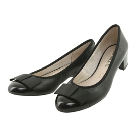 Escarpins pour femmes avec un nœud Caprice 22307 le noir 4