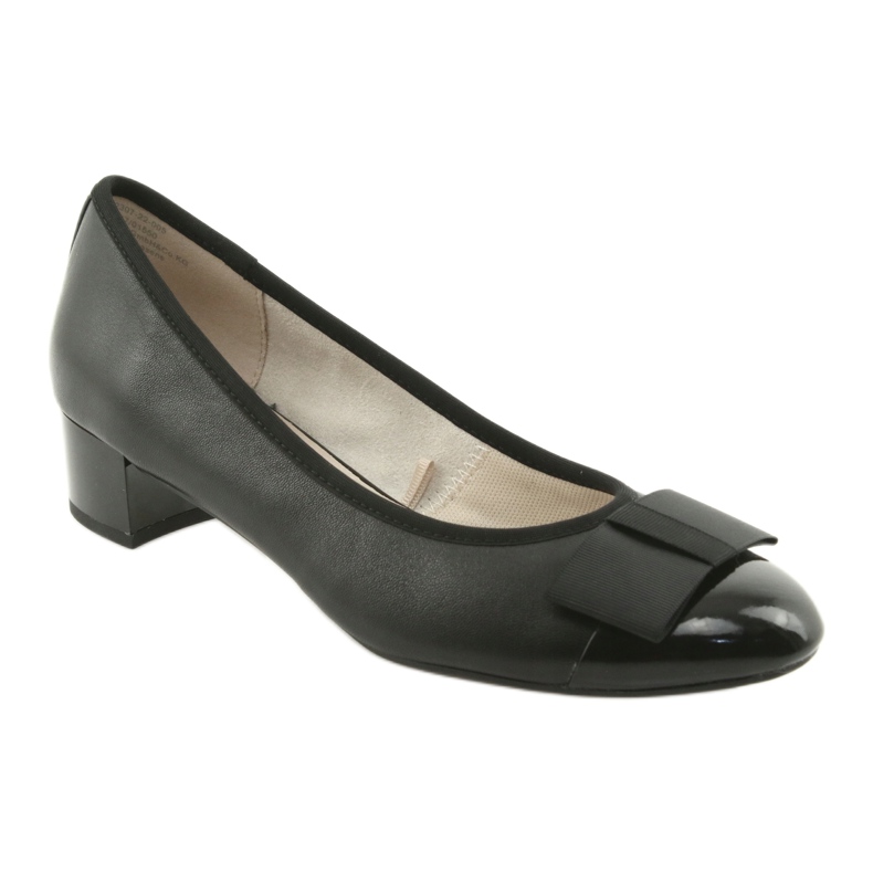 Escarpins pour femmes avec un nœud Caprice 22307 noir 2