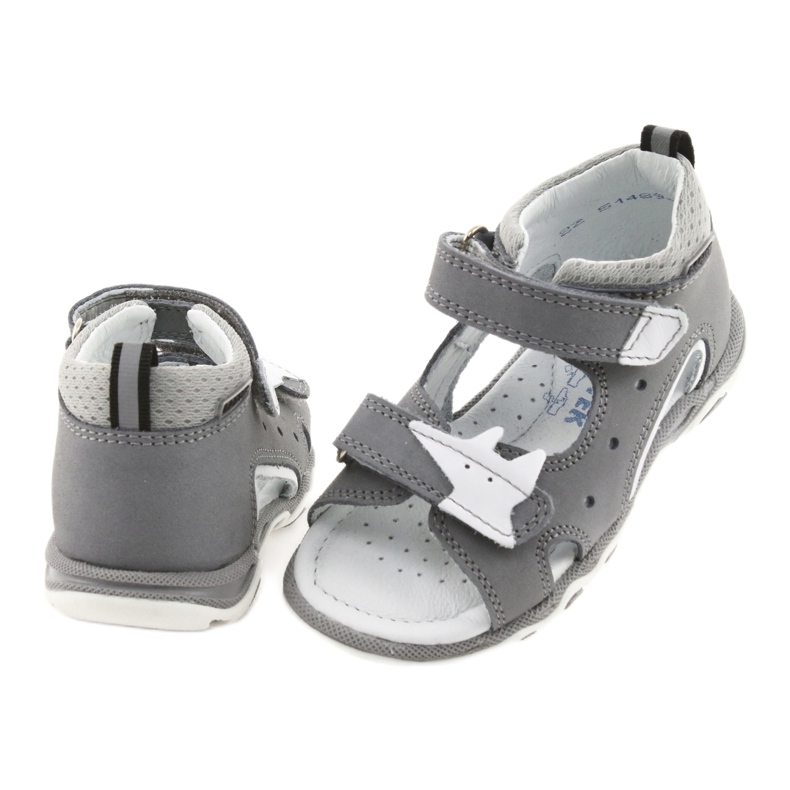Sandales garçons navets Bartek 51489 gris blanche 4 Sandales garçons navets Bartek 51489 gris blanche 4