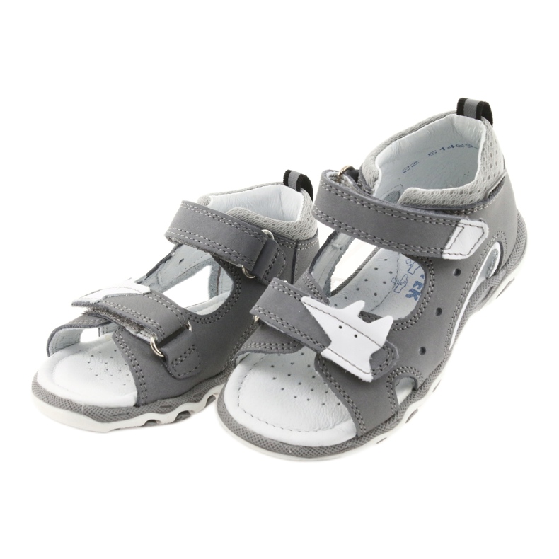 Sandales garçons navets Bartek 51489 gris blanc 3