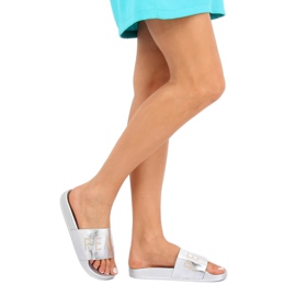 Chaussons métallisés argentés WL169 Argent gris 1