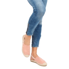 Espadrilles à talon ouvert rose HH-119 Rose 1