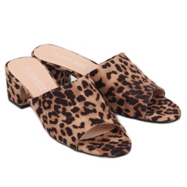 Léopard à talons hauts QL-89 Léopard brun 2