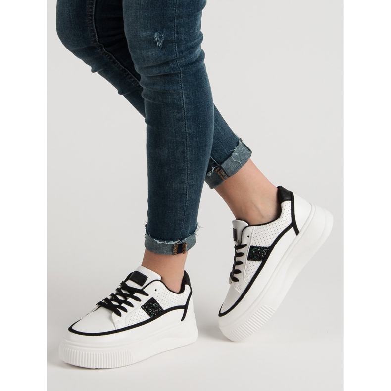 Creepers Blancs À Paillettes 1