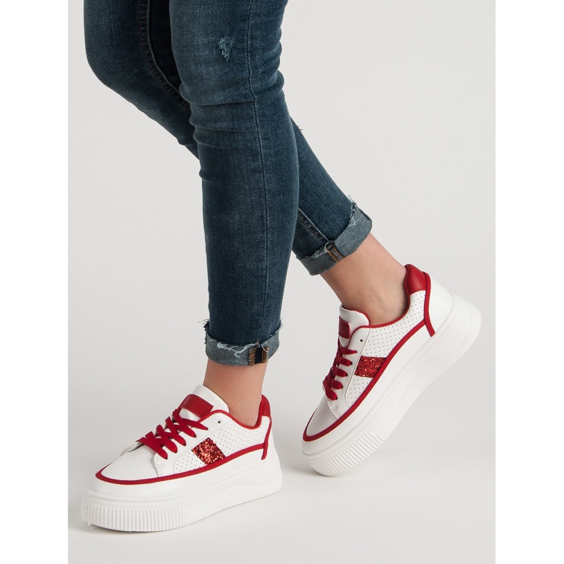 Creepers Blancs À Paillettes blanche 1