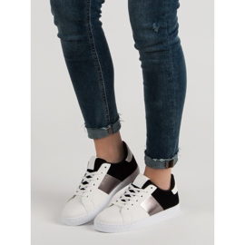 Chaussures de sport confortables blanche le noir 1