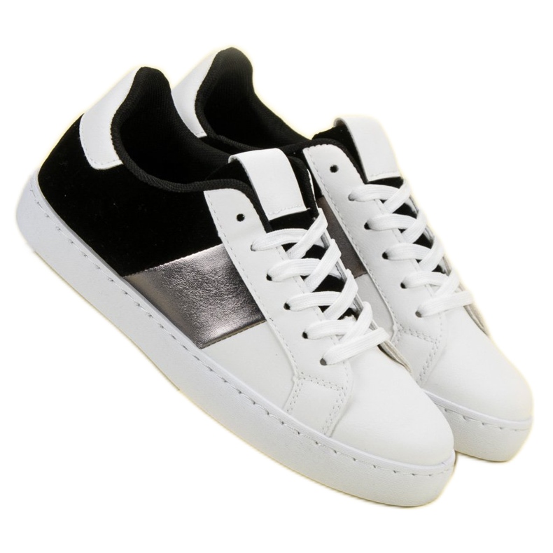 Chaussures de sport confortables blanc noir 2