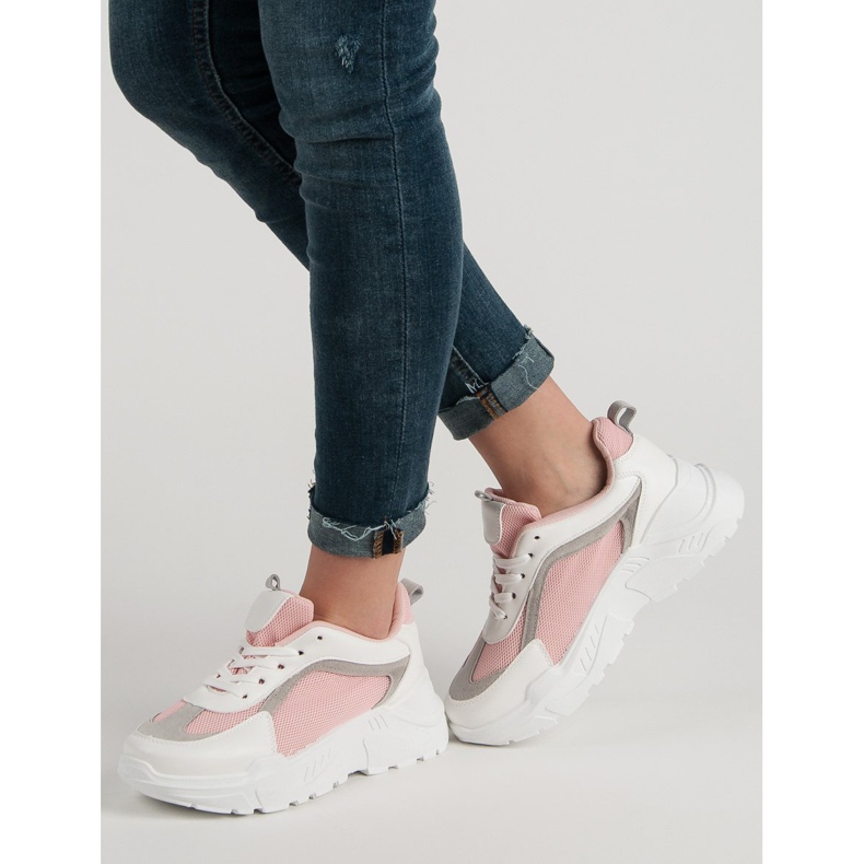 Chaussures de sport pour femmes blanche rose 1 Chaussures de sport pour femmes blanche rose 1