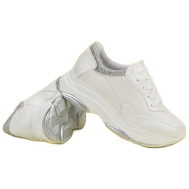Weide Baskets blanches à paillettes 4