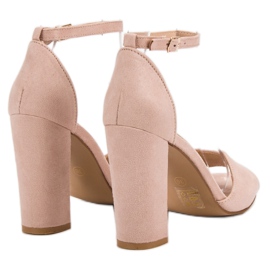 Seastar Sandales en daim sur un bar rose 4