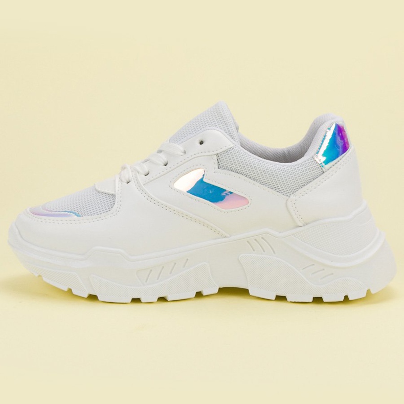 Baskets blanches à effet holo 1