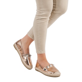 Bestelle Espadrilles À Clous Or Rose jaune 4