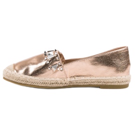 Bestelle Espadrilles À Clous Or Rose jaune 1