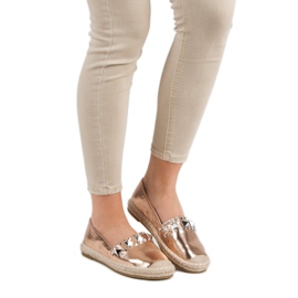 Bestelle Espadrilles À Clous Or Rose jaune 3