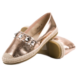 Bestelle Espadrilles À Clous Or Rose jaune 6