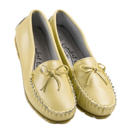 Filippo Mocassins En Cuir Avec Un Noeud jaune 5