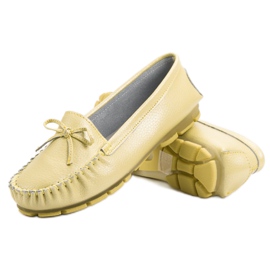 Filippo Mocassins En Cuir Avec Un Noeud jaune 6