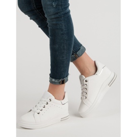 Baskets compensées blanches 1