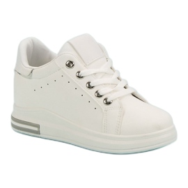 Baskets compensées blanches 3