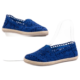 Sweet Shoes Espadrilles Bleues En Dentelle 1