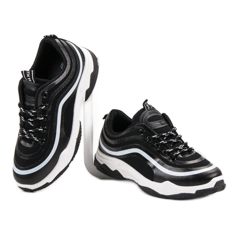 Chaussures de sport textiles noir 1
