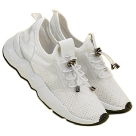 Chaussures de sport avec cordon de serrage blanche 2 Chaussures de sport avec cordon de serrage blanche 2