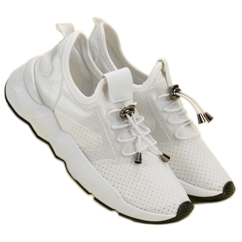 Chaussures de sport avec cordon de serrage blanche 2 Chaussures de sport avec cordon de serrage blanche 2