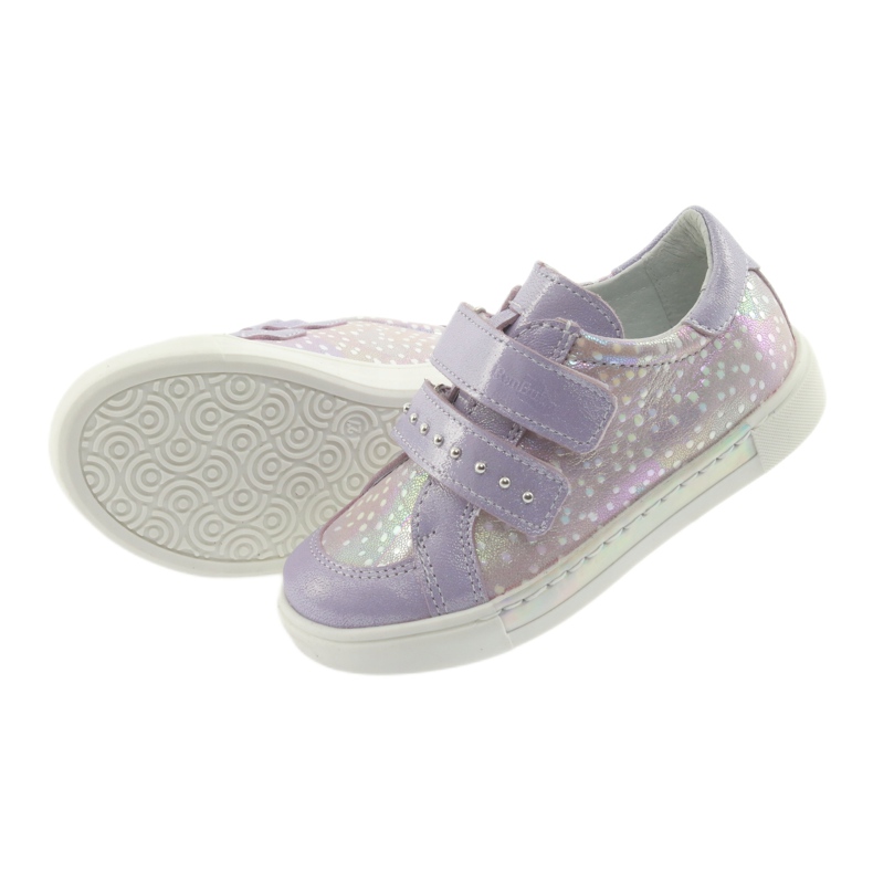 Chaussures velcro Ren But 3229 violet clair gris jaune 5