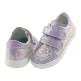 Chaussures velcro Ren But 3229 violet clair gris jaune 4
