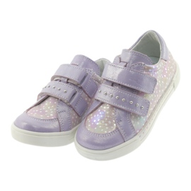 Chaussures velcro Ren But 3229 violet clair gris jaune 3