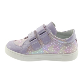 Chaussures velcro Ren But 3229 violet clair gris jaune 2