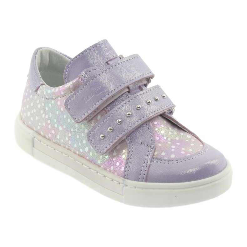 Chaussures velcro Ren But 3229 violet clair gris jaune 1