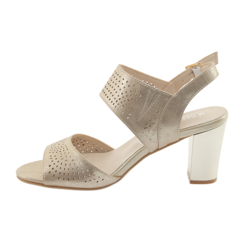 M.Daszyński Sandales à semelle intérieure en cuir Daszyński jaune 2