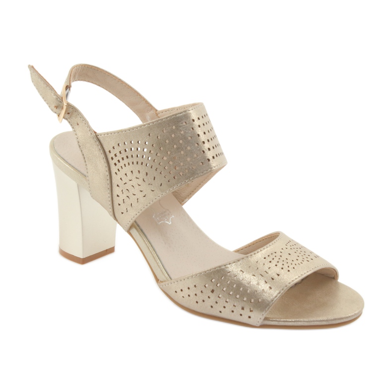 M.Daszyński Sandales à semelle intérieure en cuir Daszyński jaune 1