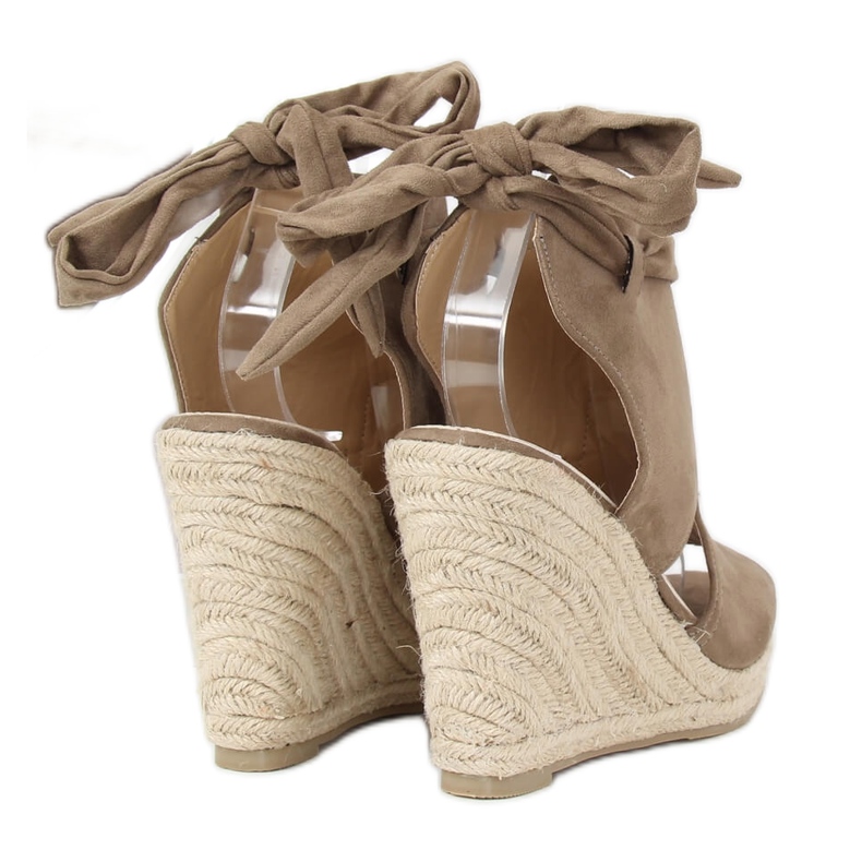 Espadrilles vertes sur compensées LM-023 Vert multicolore 1