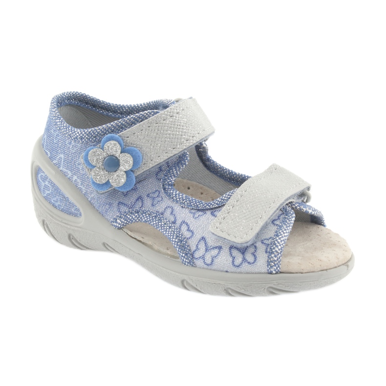 Befado chaussures pour enfants pu 065X122 bleu gris 1