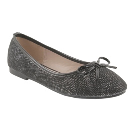 American Club Ballerines de filles avec un noir Lu17 le noir 1