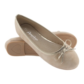 Ballerines American Club LU17 beiges pour fille doré 4