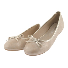 Ballerines American Club LU17 beiges pour fille d'or 3 Ballerines American Club LU17 beiges pour fille d'or 3