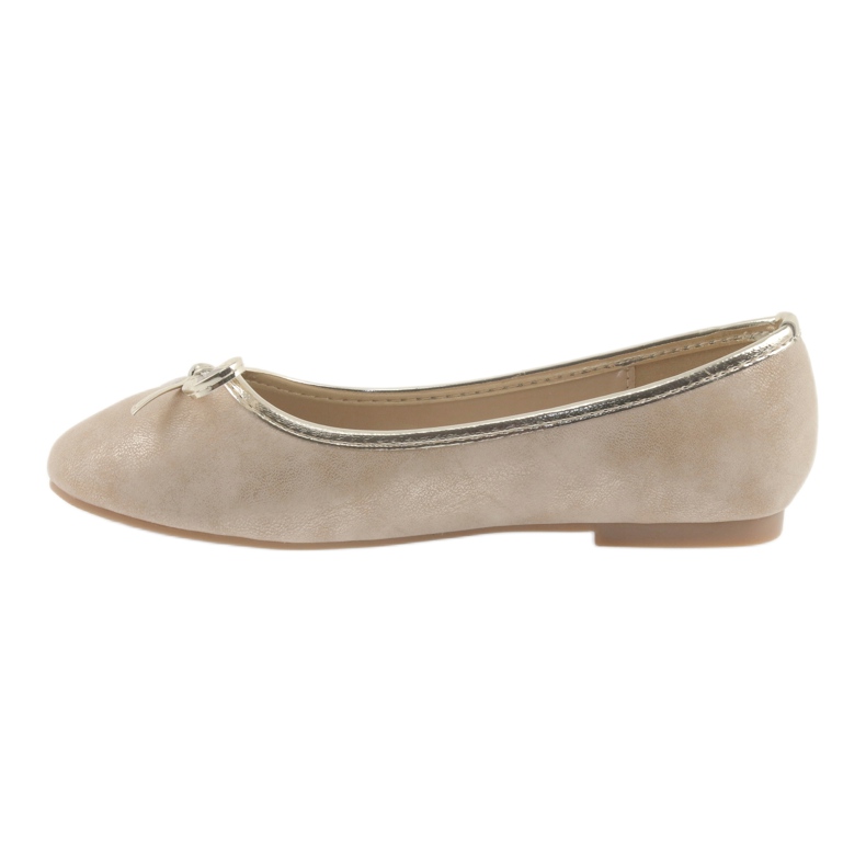 Ballerines American Club LU17 beiges pour fille doré 2