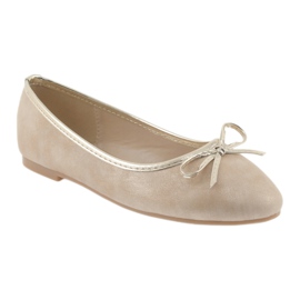 Ballerines American Club LU17 beiges pour fille doré 1