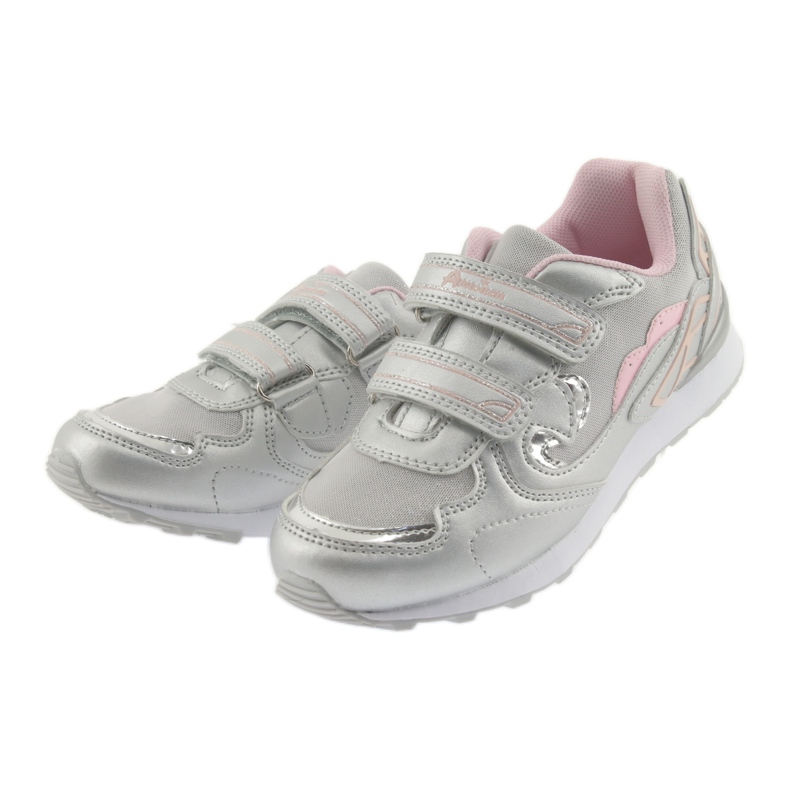 Sport Velcro American Club ES18 sebrne gris 3