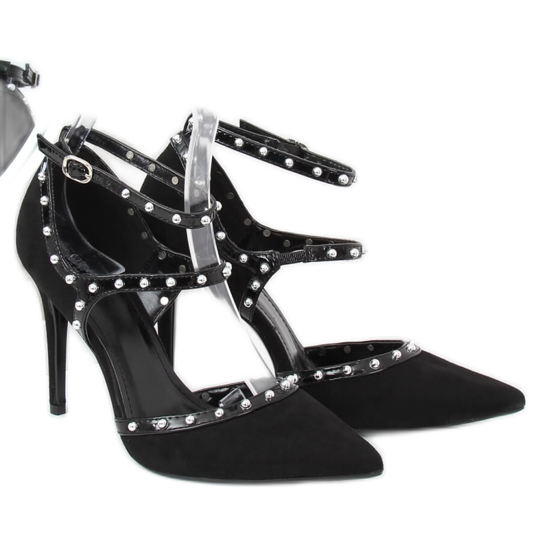 Escarpins sur un talon noir AT-0631-L Noir 2