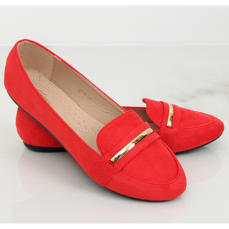 Mocassins Femme rouge 3C-9 Rouge II-GAT 1