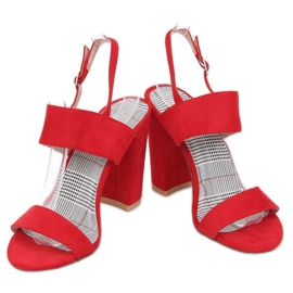 Sandales sur le poteau rouge S116 Rouge 2